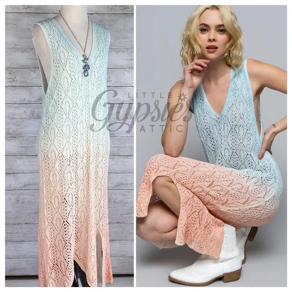 POL Dream-sickle Beach Ombre Dress - Picture 1 of 12